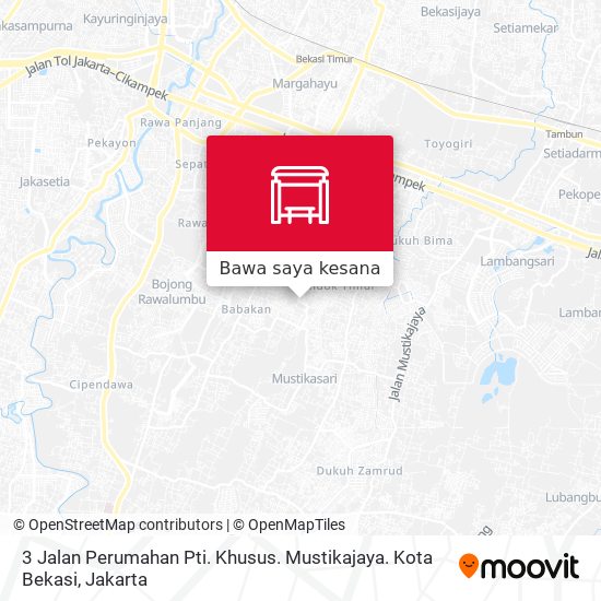 Peta 3 Jalan Perumahan Pti. Khusus. Mustikajaya. Kota Bekasi