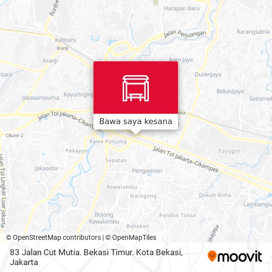 Peta 83 Jalan Cut Mutia. Bekasi Timur. Kota Bekasi
