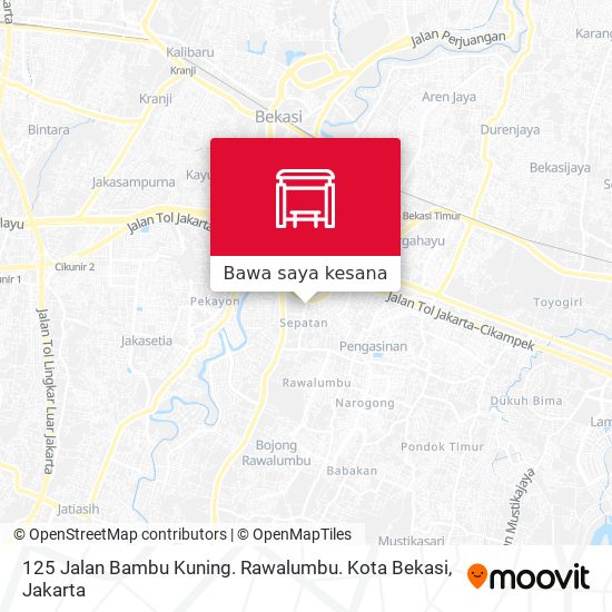 Peta 125 Jalan Bambu Kuning. Rawalumbu. Kota Bekasi