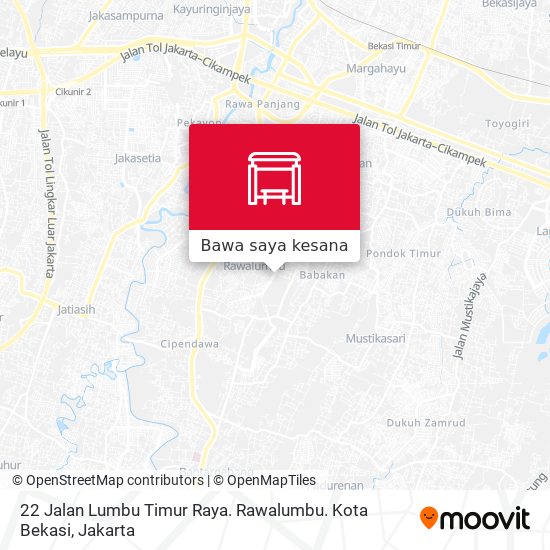 Peta 22 Jalan Lumbu Timur Raya. Rawalumbu. Kota Bekasi