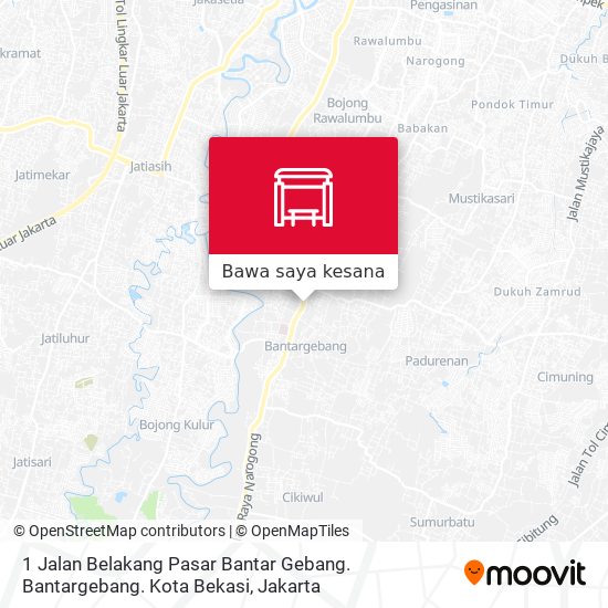 Peta 1 Jalan Belakang Pasar Bantar Gebang. Bantargebang. Kota Bekasi
