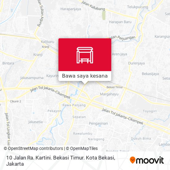 Peta 10 Jalan Ra. Kartini. Bekasi Timur. Kota Bekasi