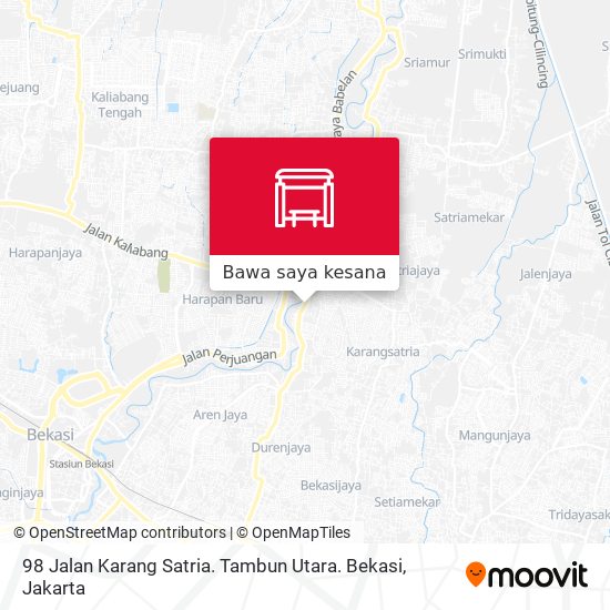Peta 98 Jalan Karang Satria. Tambun Utara. Bekasi
