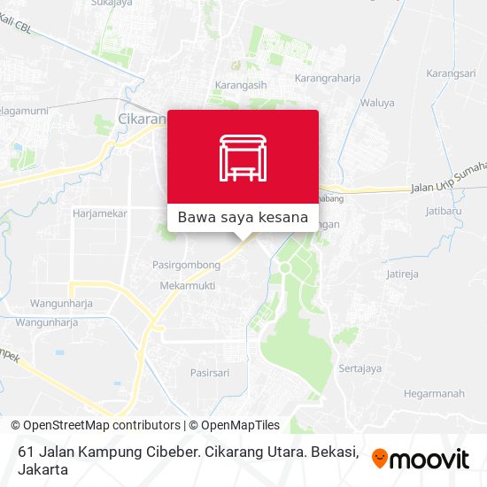 Peta 61 Jalan Kampung Cibeber. Cikarang Utara. Bekasi