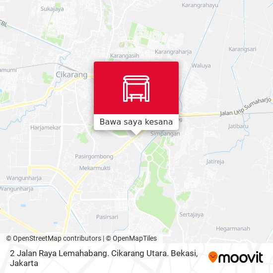 Peta 2 Jalan Raya Lemahabang. Cikarang Utara. Bekasi