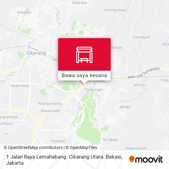 Peta 1 Jalan Raya Lemahabang. Cikarang Utara. Bekasi