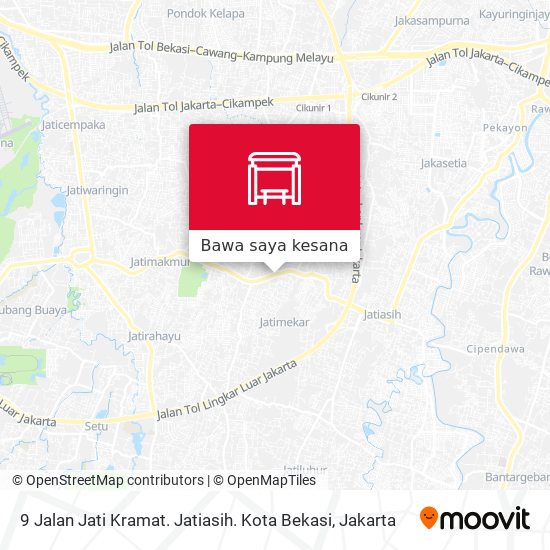 Peta 9 Jalan Jati Kramat. Jatiasih. Kota Bekasi