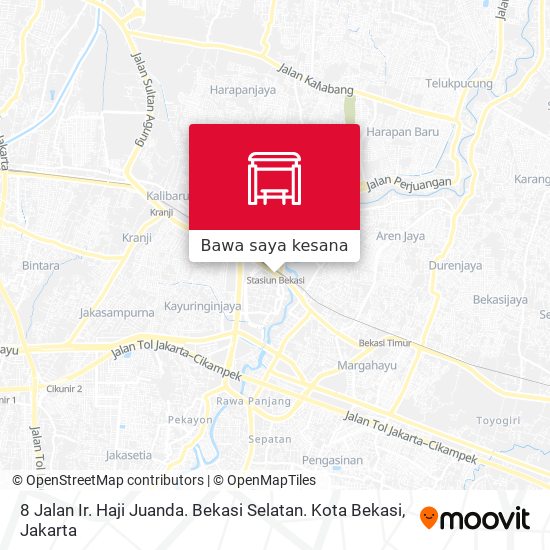 Peta 8 Jalan Ir. Haji Juanda. Bekasi Selatan. Kota Bekasi