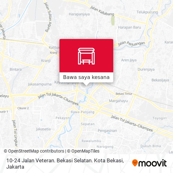 Peta 10-24 Jalan Veteran. Bekasi Selatan. Kota Bekasi