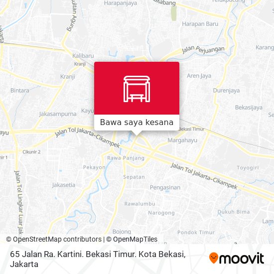 Peta 65 Jalan Ra. Kartini. Bekasi Timur. Kota Bekasi