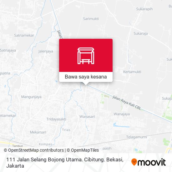 Peta 111 Jalan Selang Bojong Utama. Cibitung. Bekasi