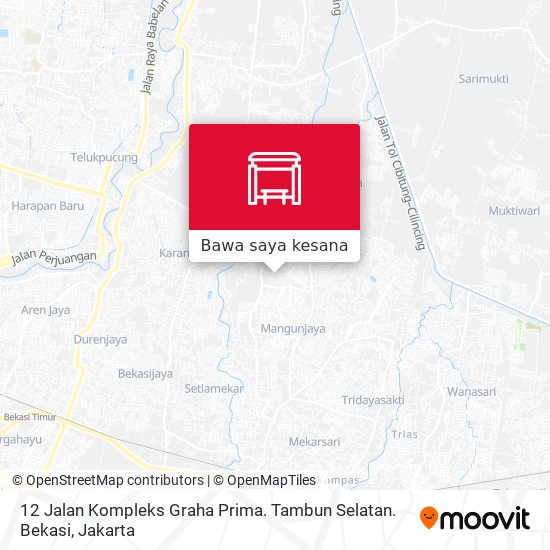 Peta 12 Jalan Kompleks Graha Prima. Tambun Selatan. Bekasi