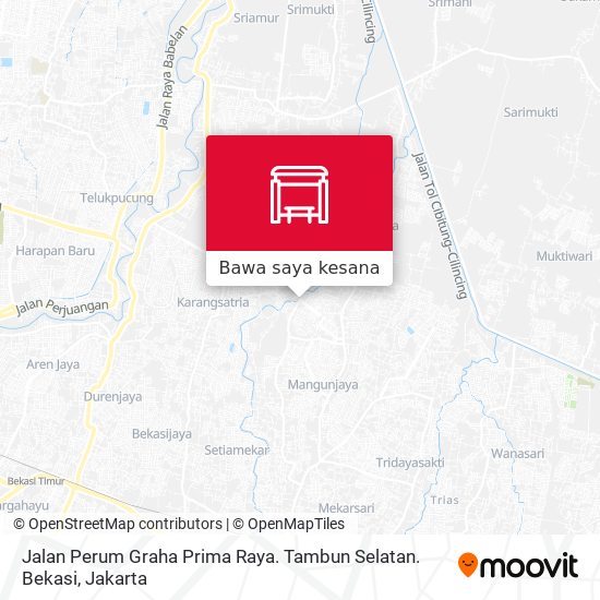 Peta Jalan Perum Graha Prima Raya. Tambun Selatan. Bekasi