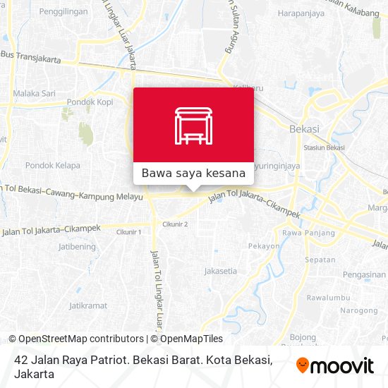 Peta 42 Jalan Raya Patriot. Bekasi Barat. Kota Bekasi