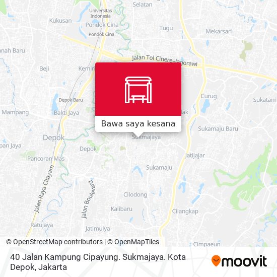 Peta 40 Jalan Kampung Cipayung. Sukmajaya. Kota Depok