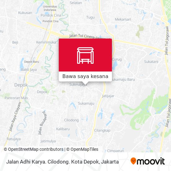 Peta Jalan Adhi Karya. Cilodong. Kota Depok