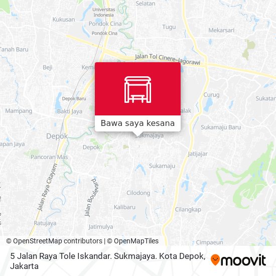 Peta 5 Jalan Raya Tole Iskandar. Sukmajaya. Kota Depok