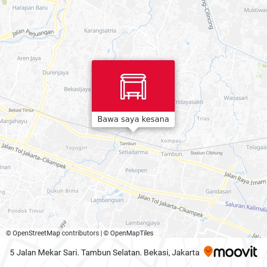 Peta 5 Jalan Mekar Sari. Tambun Selatan. Bekasi