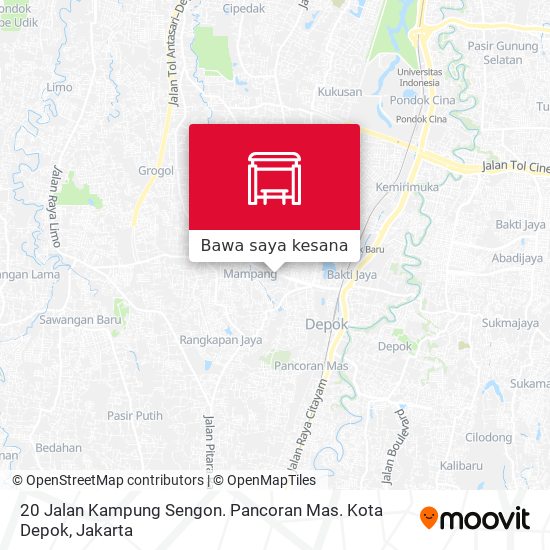 Peta 20 Jalan Kampung Sengon. Pancoran Mas. Kota Depok