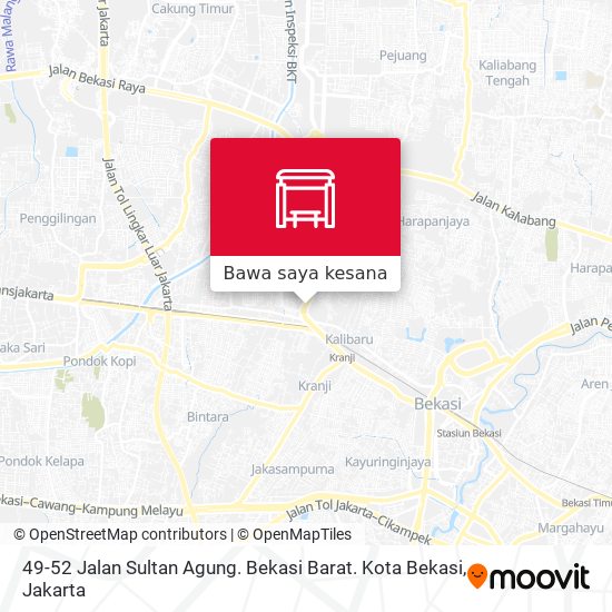 Peta 49-52 Jalan Sultan Agung. Bekasi Barat. Kota Bekasi