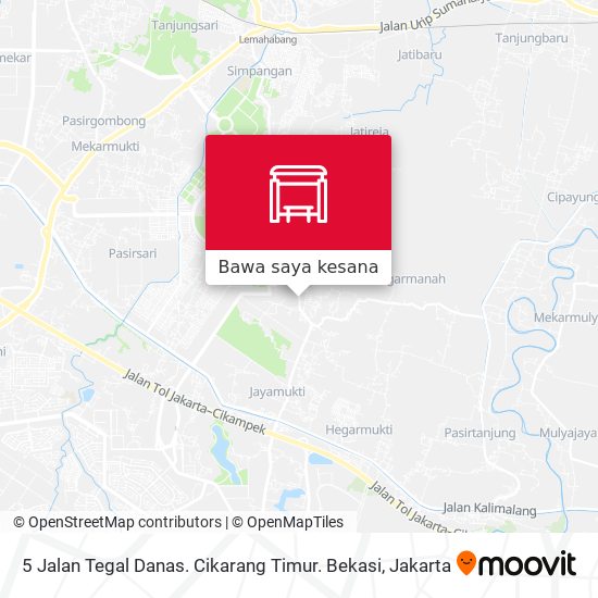 Peta 5 Jalan Tegal Danas. Cikarang Timur. Bekasi