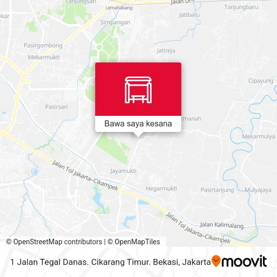 Peta 1 Jalan Tegal Danas. Cikarang Timur. Bekasi