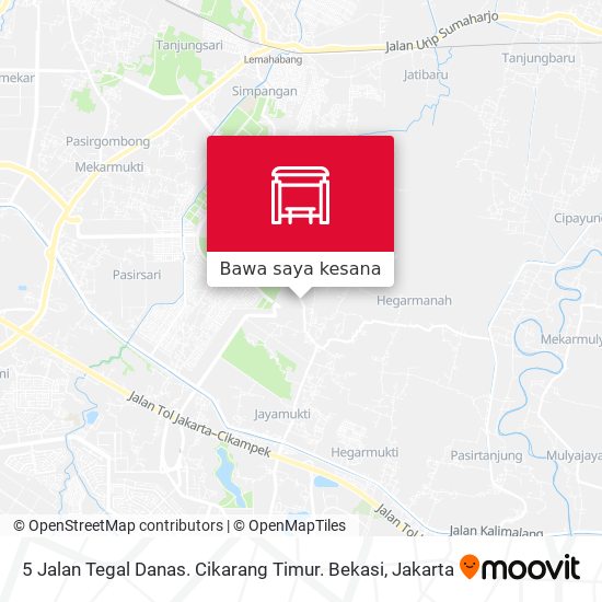 Peta 5 Jalan Tegal Danas. Cikarang Timur. Bekasi