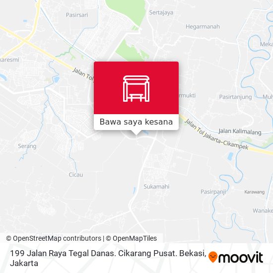 Peta 199 Jalan Raya Tegal Danas. Cikarang Pusat. Bekasi