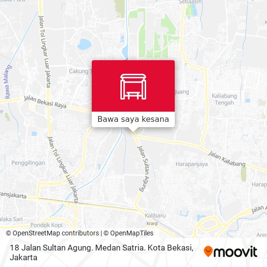Peta 18 Jalan Sultan Agung. Medan Satria. Kota Bekasi