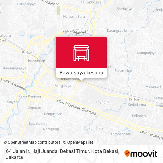Peta 64 Jalan Ir. Haji Juanda. Bekasi Timur. Kota Bekasi