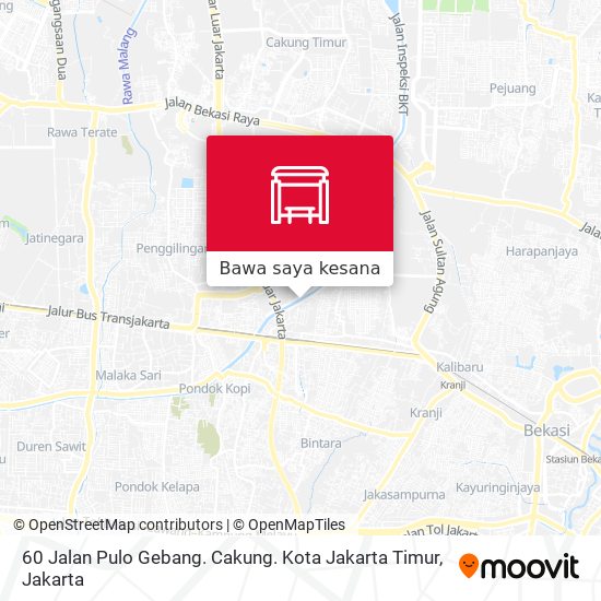 Peta 60 Jalan Pulo Gebang. Cakung. Kota Jakarta Timur