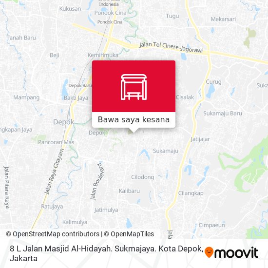 Peta 8 L Jalan Masjid Al-Hidayah. Sukmajaya. Kota Depok
