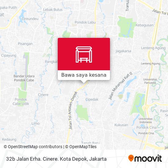 Peta 32b Jalan Erha. Cinere. Kota Depok
