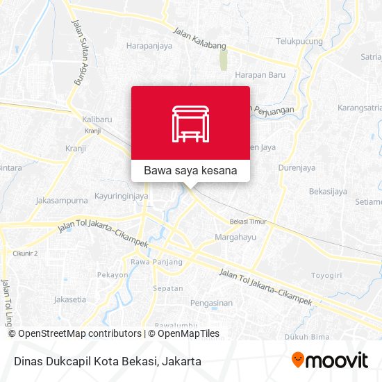Peta Dinas Dukcapil Kota Bekasi