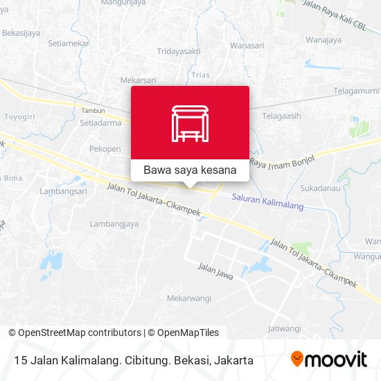 Peta 15 Jalan Kalimalang. Cibitung. Bekasi