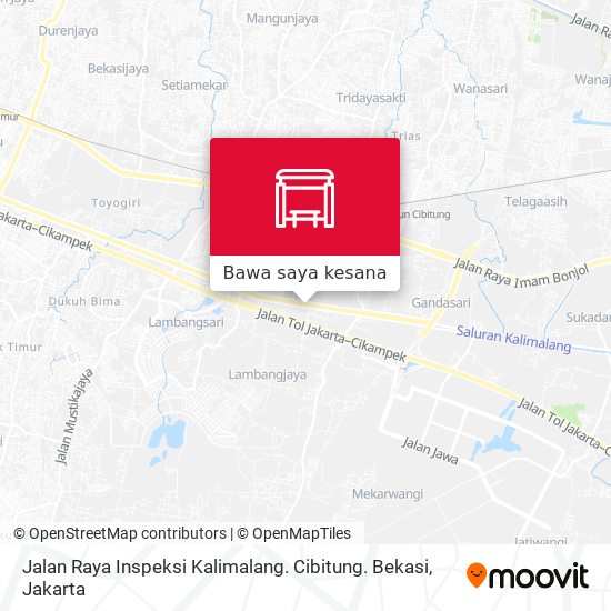 Peta Jalan Raya Inspeksi Kalimalang. Cibitung. Bekasi