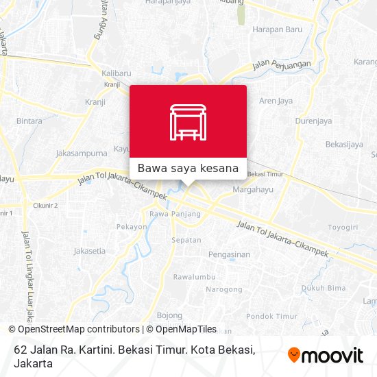 Peta 62 Jalan Ra. Kartini. Bekasi Timur. Kota Bekasi