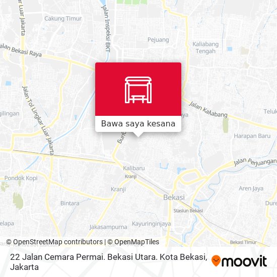 Peta 22 Jalan Cemara Permai. Bekasi Utara. Kota Bekasi