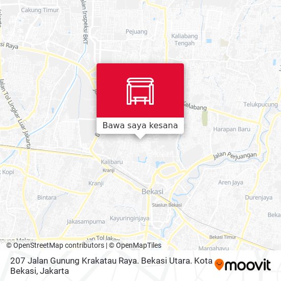 Peta 207 Jalan Gunung Krakatau Raya. Bekasi Utara. Kota Bekasi