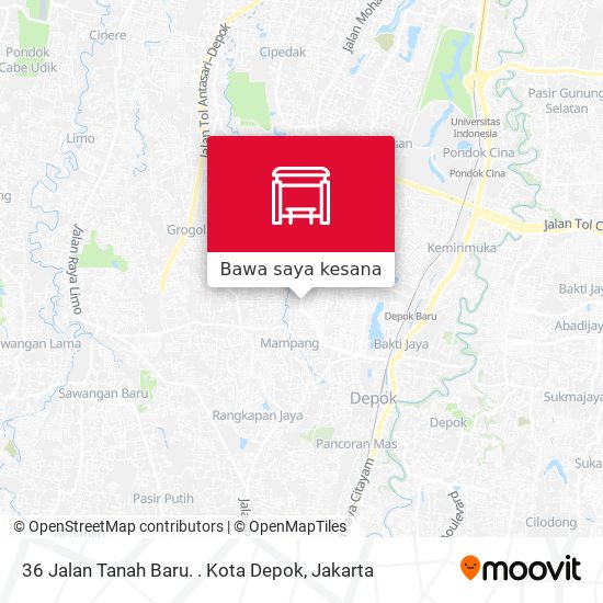 Peta 36 Jalan Tanah Baru. . Kota Depok