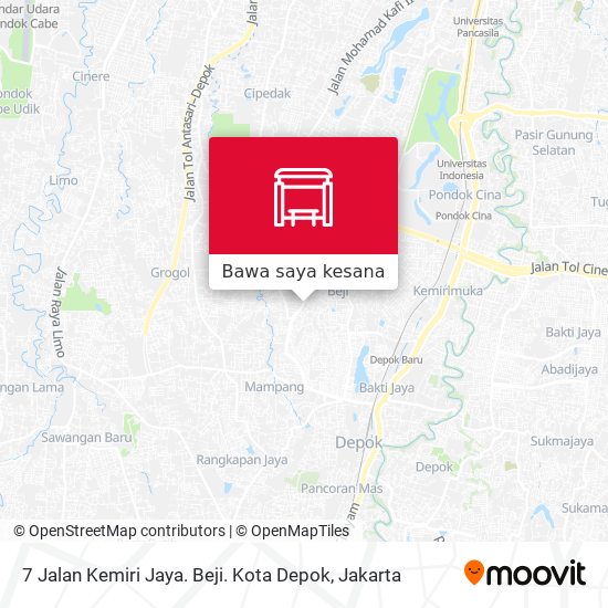 Peta 7 Jalan Kemiri Jaya. Beji. Kota Depok