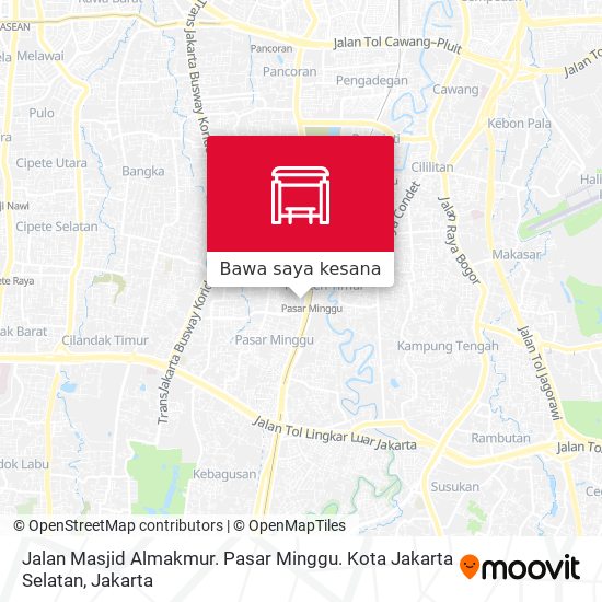 Peta Jalan Masjid Almakmur. Pasar Minggu. Kota Jakarta Selatan