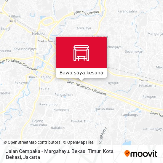 Peta Jalan Cempaka - Margahayu. Bekasi Timur. Kota Bekasi
