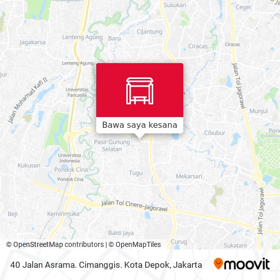 Peta 40 Jalan Asrama. Cimanggis. Kota Depok
