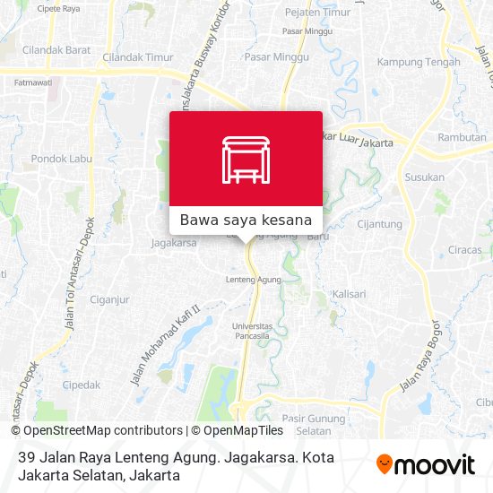 Peta 39 Jalan Raya Lenteng Agung. Jagakarsa. Kota Jakarta Selatan