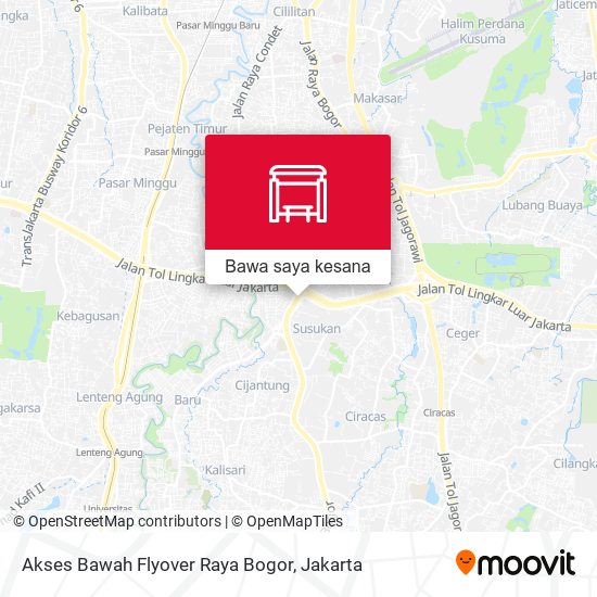 Peta Akses Bawah Flyover Raya Bogor