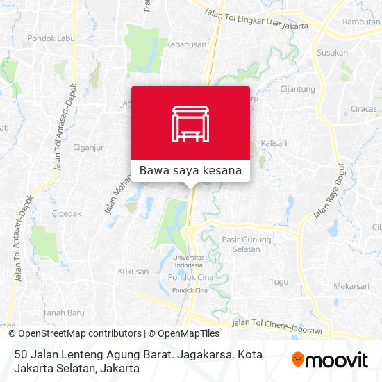 Peta 50 Jalan Lenteng Agung Barat. Jagakarsa. Kota Jakarta Selatan