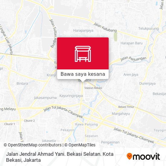 Peta Jalan Jendral Ahmad Yani. Bekasi Selatan. Kota Bekasi