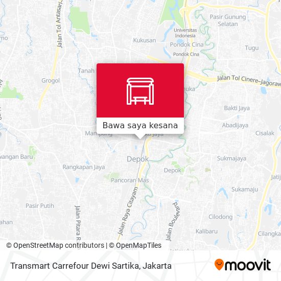 Peta Transmart Carrefour Dewi Sartika