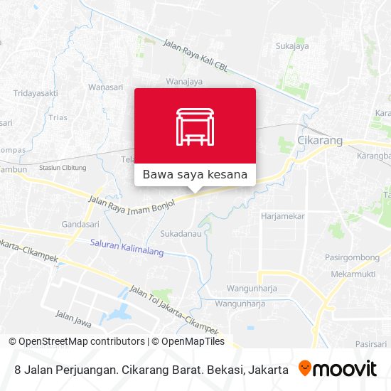 Peta 8 Jalan Perjuangan. Cikarang Barat. Bekasi